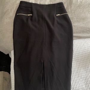 Black pencil skirt